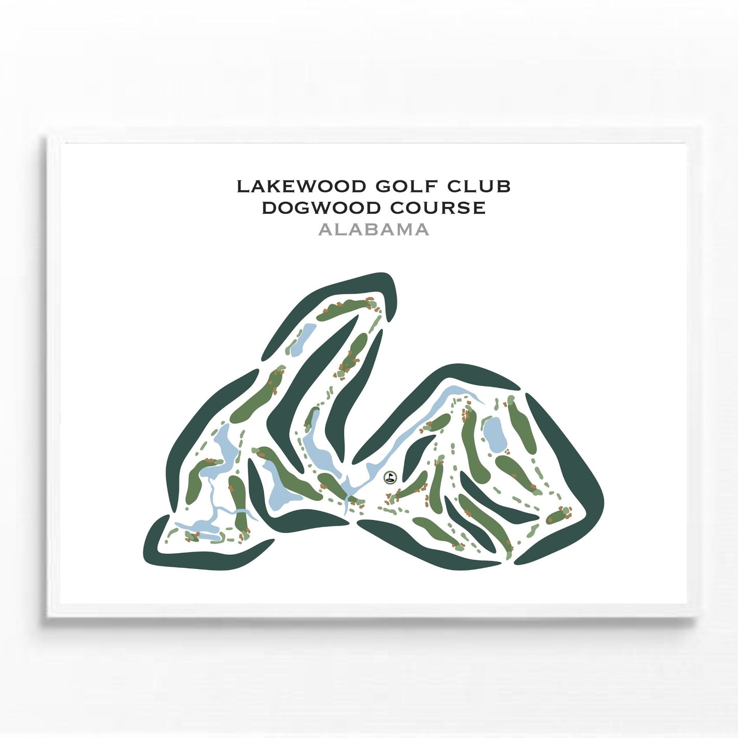 Lakewood Golf Club - Dogwood Course, Alabama - Printed Golf Courses