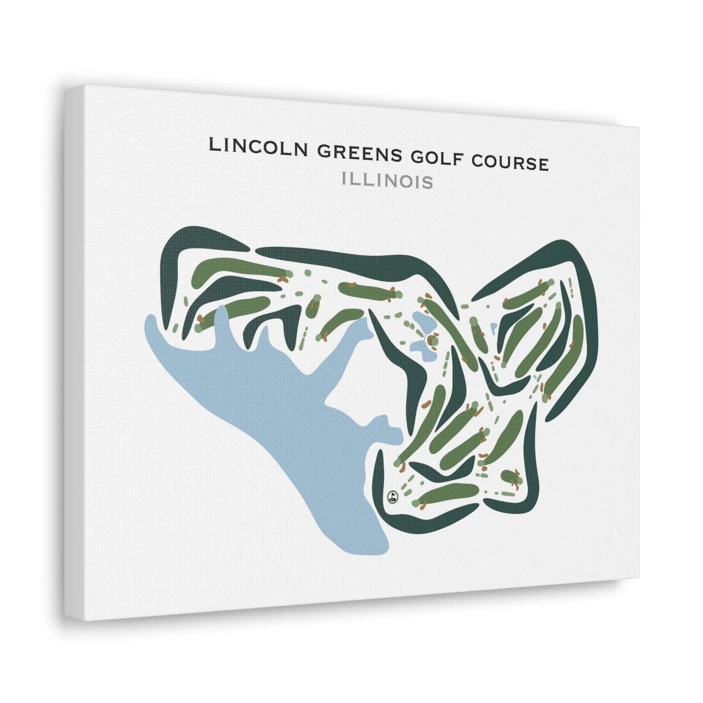 Lincoln Greens Golf Course, Illinois - Printed Golf Courses
