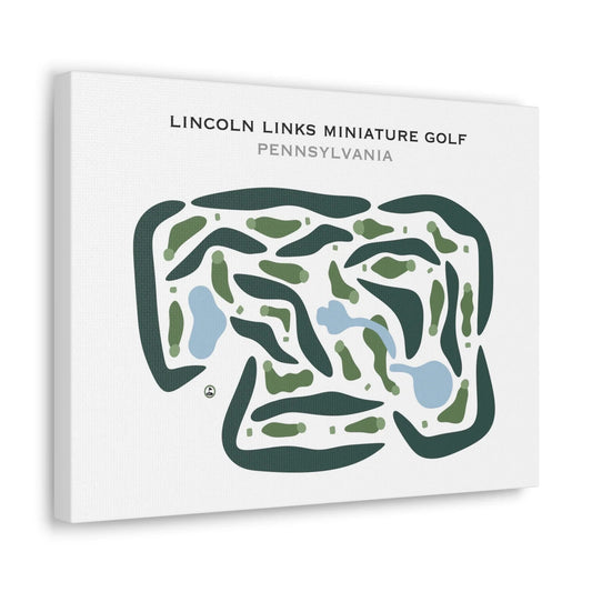 Lincoln Links Mini Golf, Pennsylvania - Printed Golf Courses