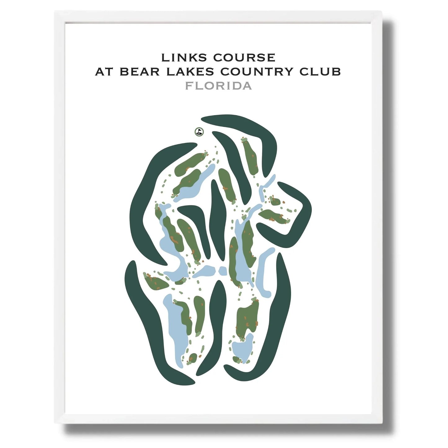Links Course at Bear Lakes Country Club, Florida - Printed Golf Courses