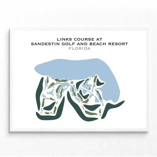 Links Course at Sandestin Golf and Beach Resort, Florida - Printed Golf Courses