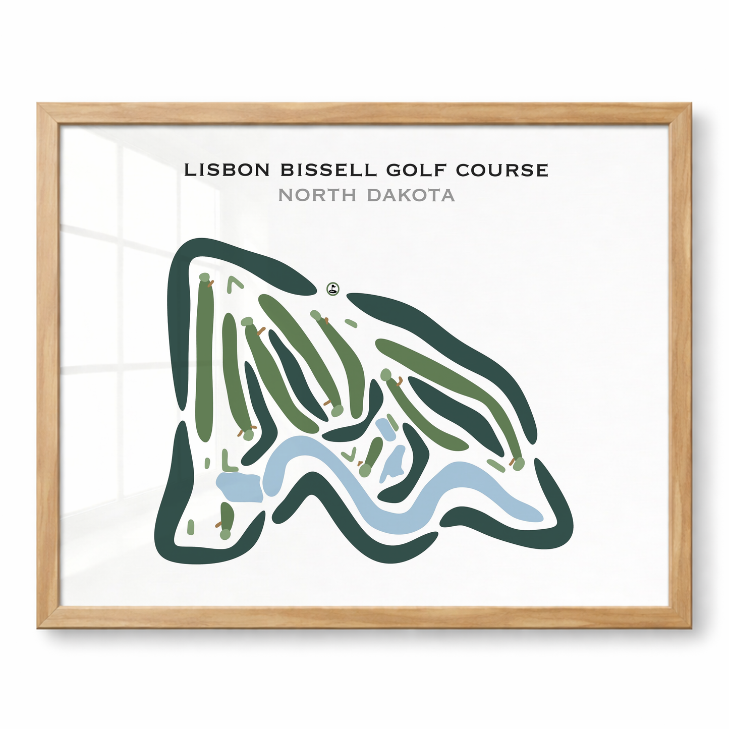 Lisbon Bissell Golf Course, North Dakota - Printed Golf Courses