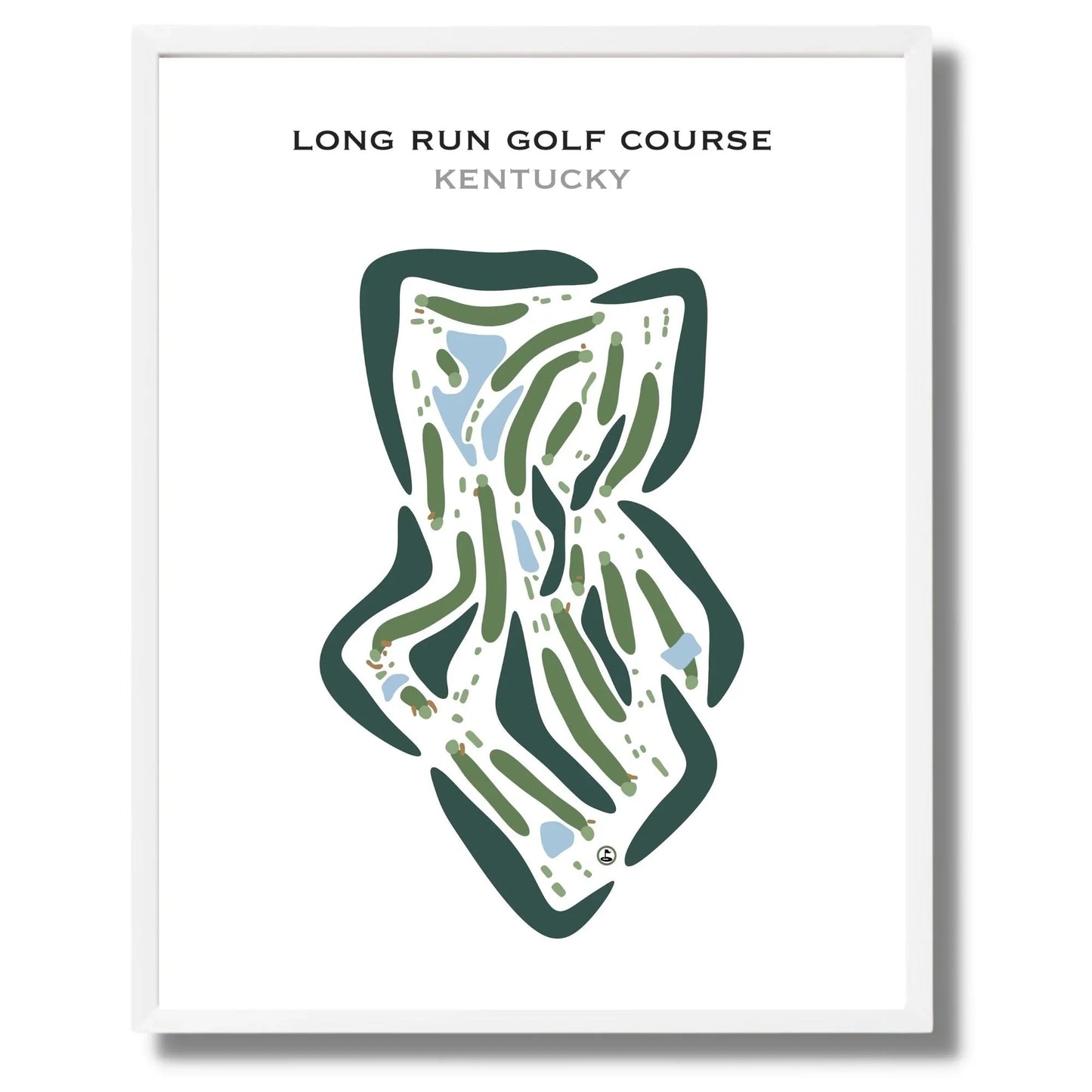 Long Run Golf Course, Kentucky - Printed Golf Courses