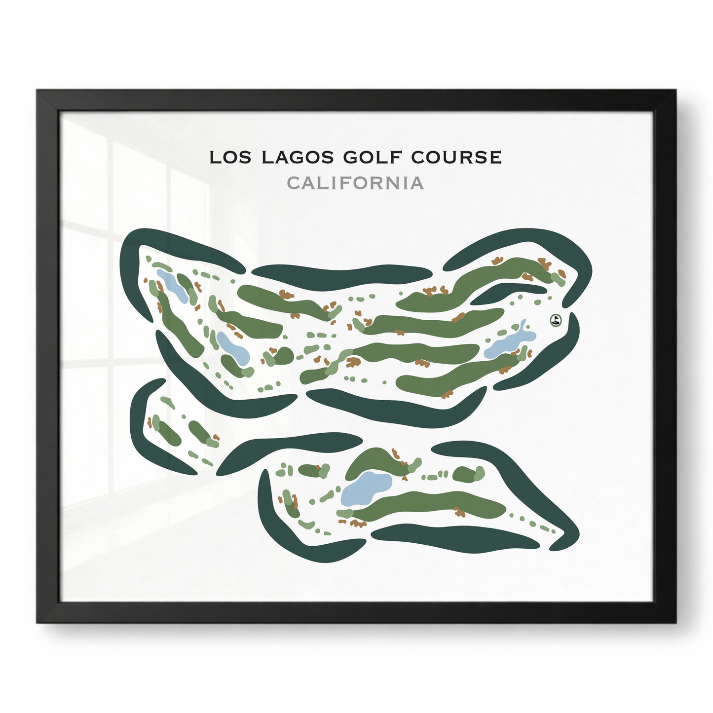 Los Lagos Golf Course, California - Printed Golf Courses