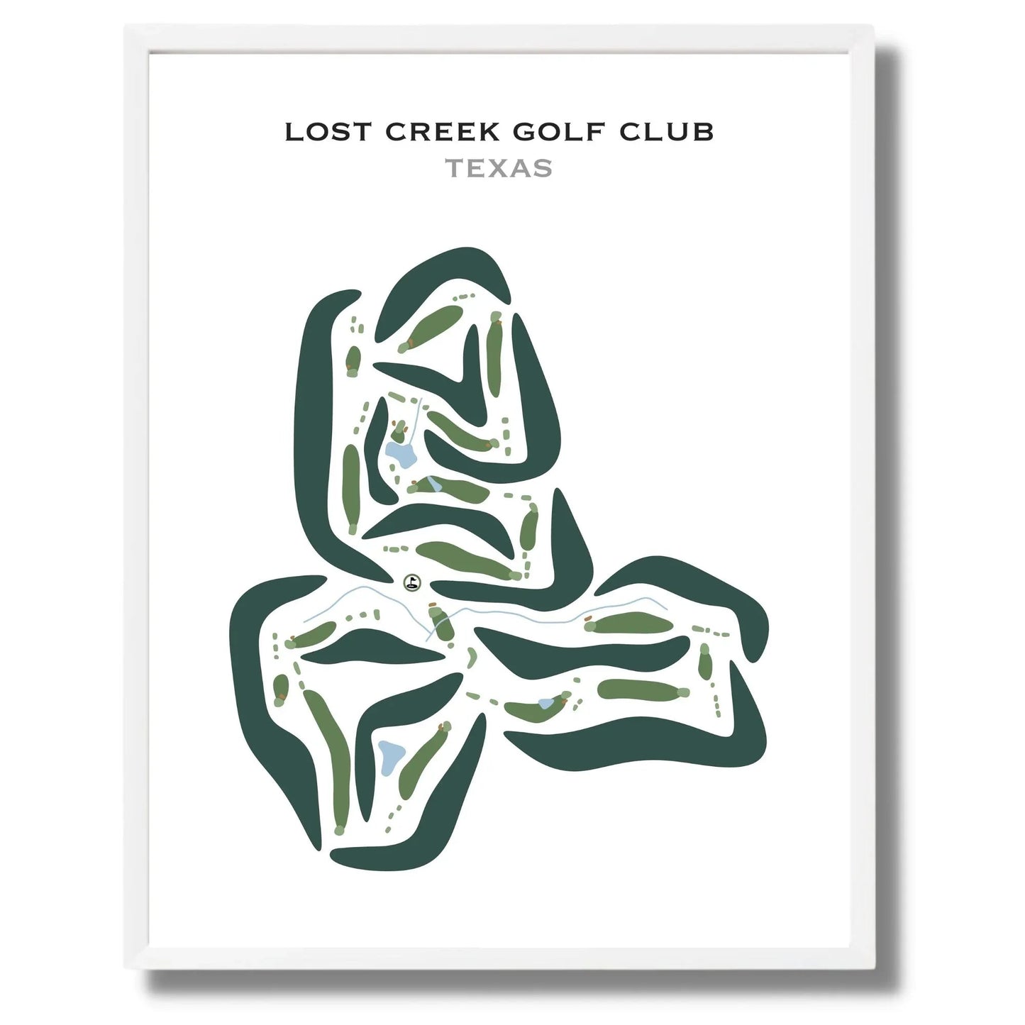 Lost Creek Golf Club, Texas - Printed Golf Courses