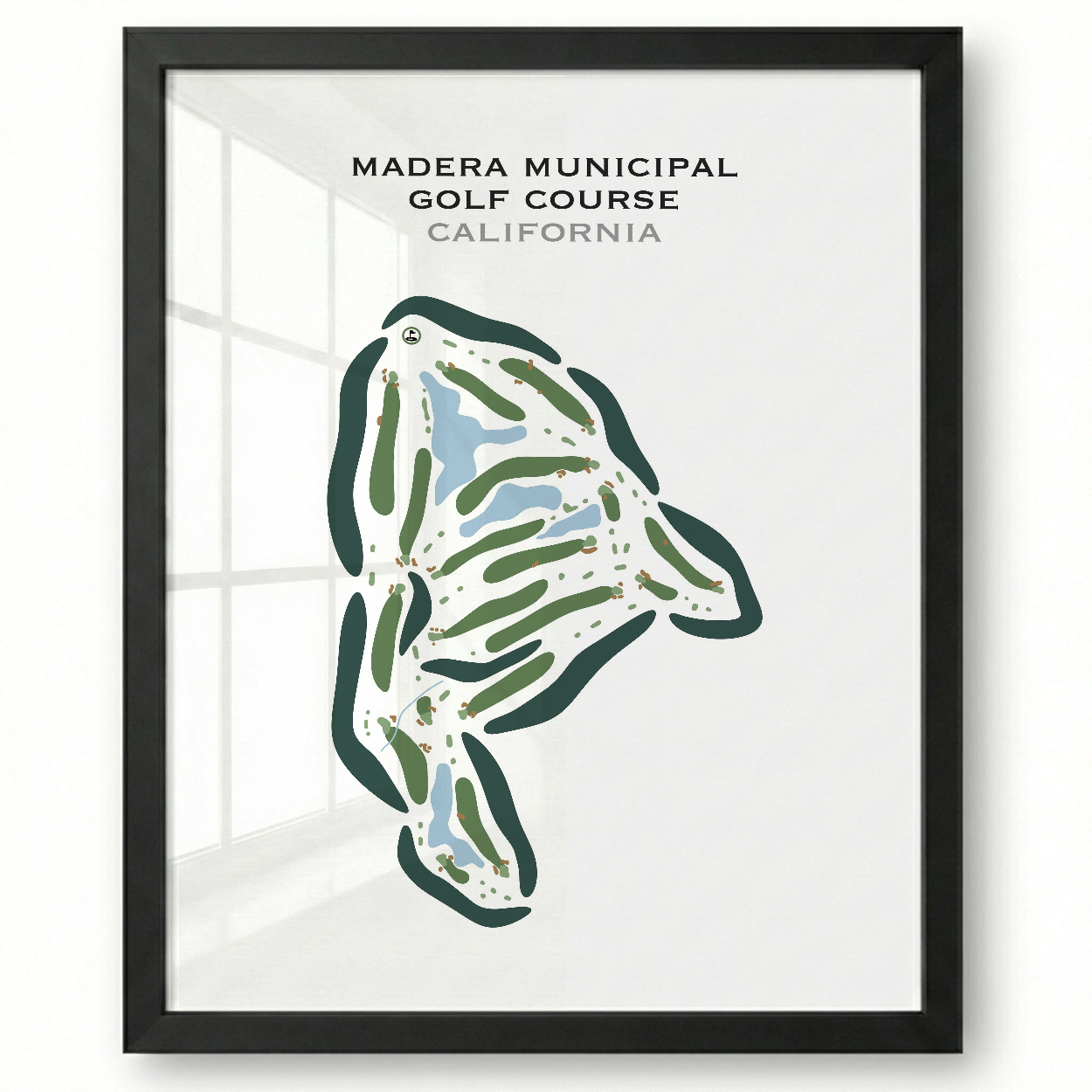 Madera Municipal Golf Course, California - Printed Golf Courses