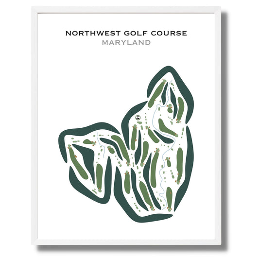Northwest Golf Course, Maryland (Main 18 Holes) - Printed Golf Courses