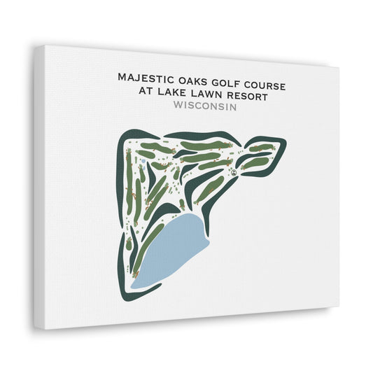 Majestic Oaks Golf Course at Lake Lawn Resort, Wisconsin - Printed Golf Courses