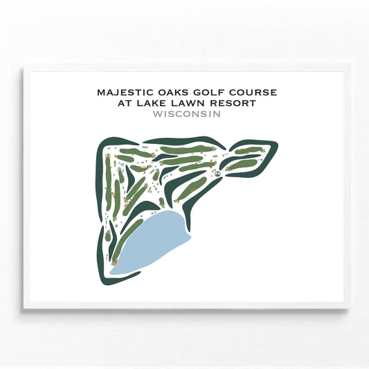 Majestic Oaks Golf Course at Lake Lawn Resort, Wisconsin - Printed Golf Courses
