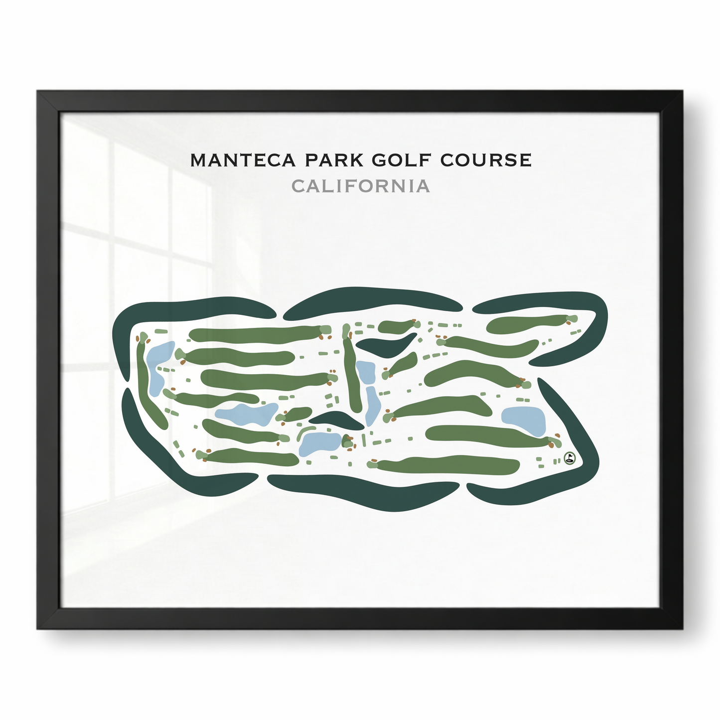 Manteca Park Golf Course, California - Printed Golf Courses