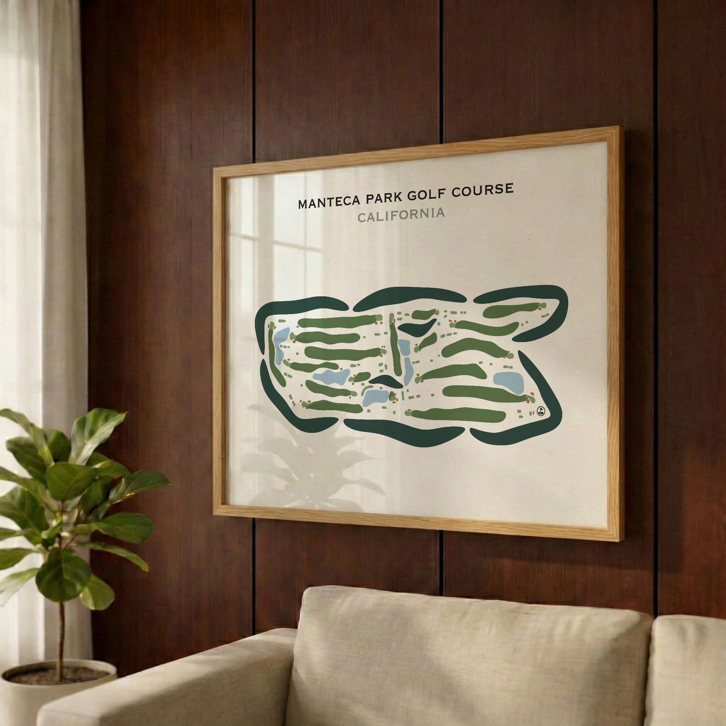 Manteca Park Golf Course, California - Printed Golf Courses