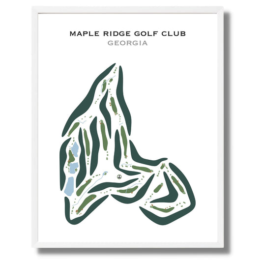 Maple Ridge Golf Club, Georgia - Printed Golf Courses