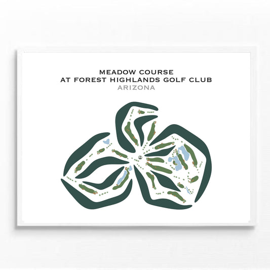 Meadow Course at Forest Highlands Golf Club, Arizona - Printed Golf Courses