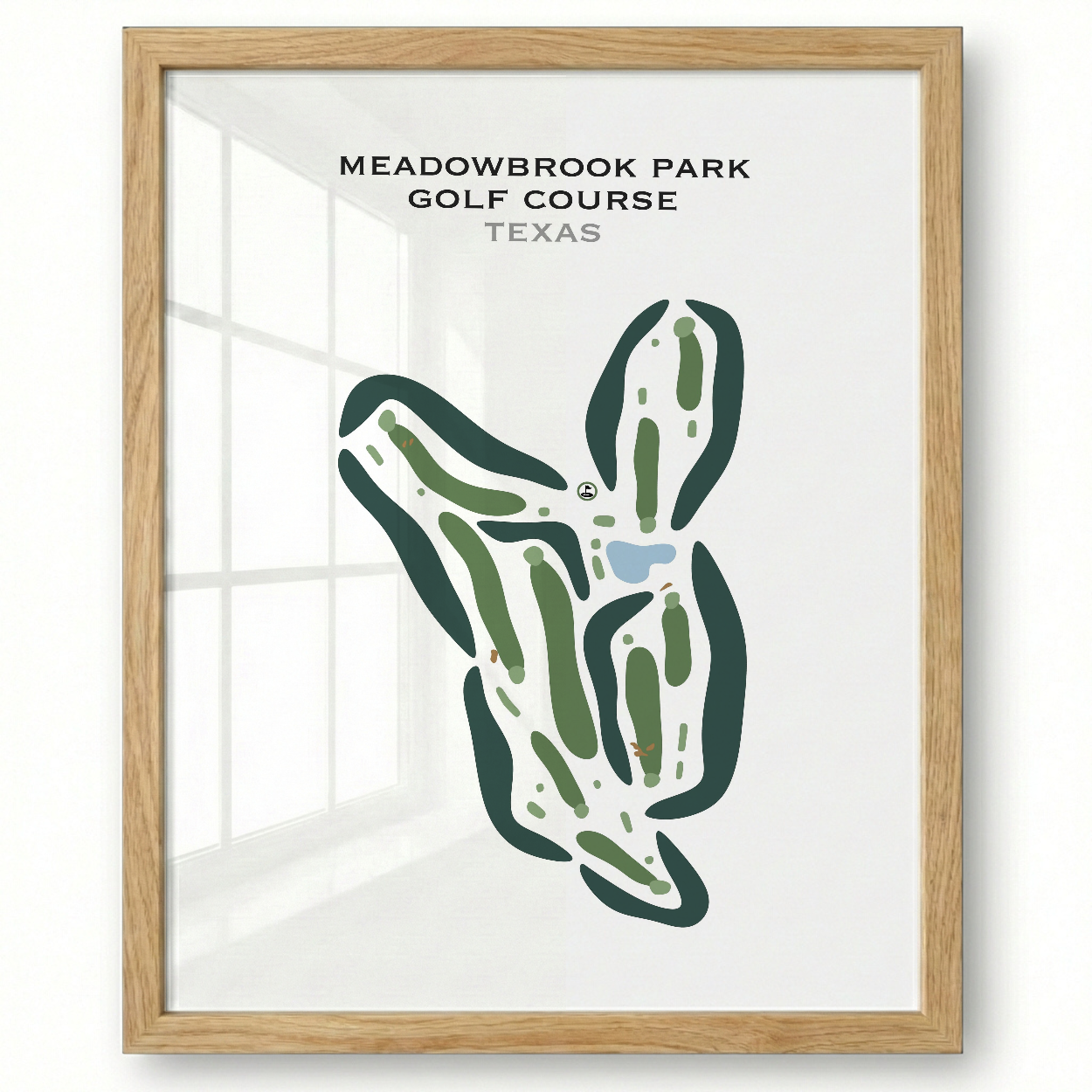 Meadowbrook Park Golf Course, Texas - Printed Golf Courses