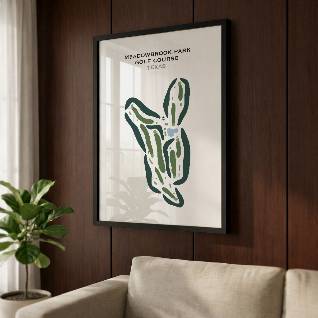 Meadowbrook Park Golf Course, Texas - Printed Golf Courses