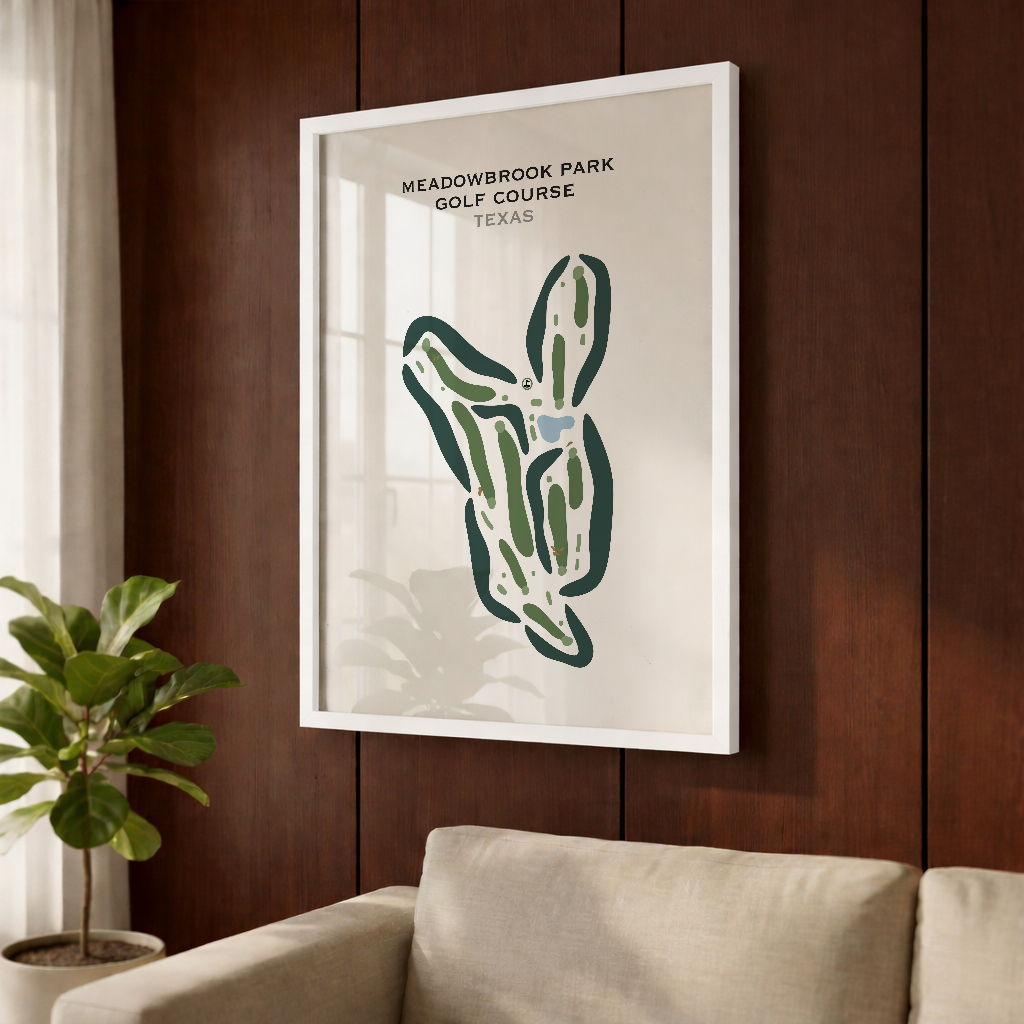 Meadowbrook Park Golf Course, Texas - Printed Golf Courses