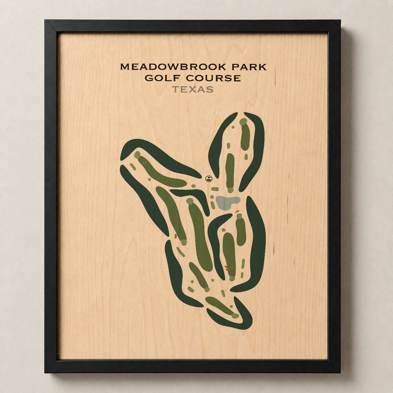 Meadowbrook Park Golf Course, Texas - Printed Golf Courses