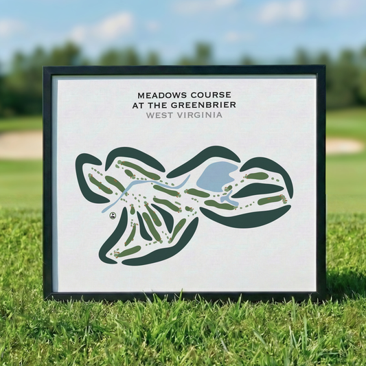 Meadows Course at The Greenbrier, West Virginia - Printed Golf Courses