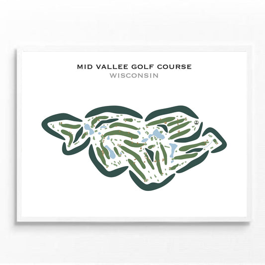 Mid Vallee Golf Course, Wisconsin - Printed Golf Courses
