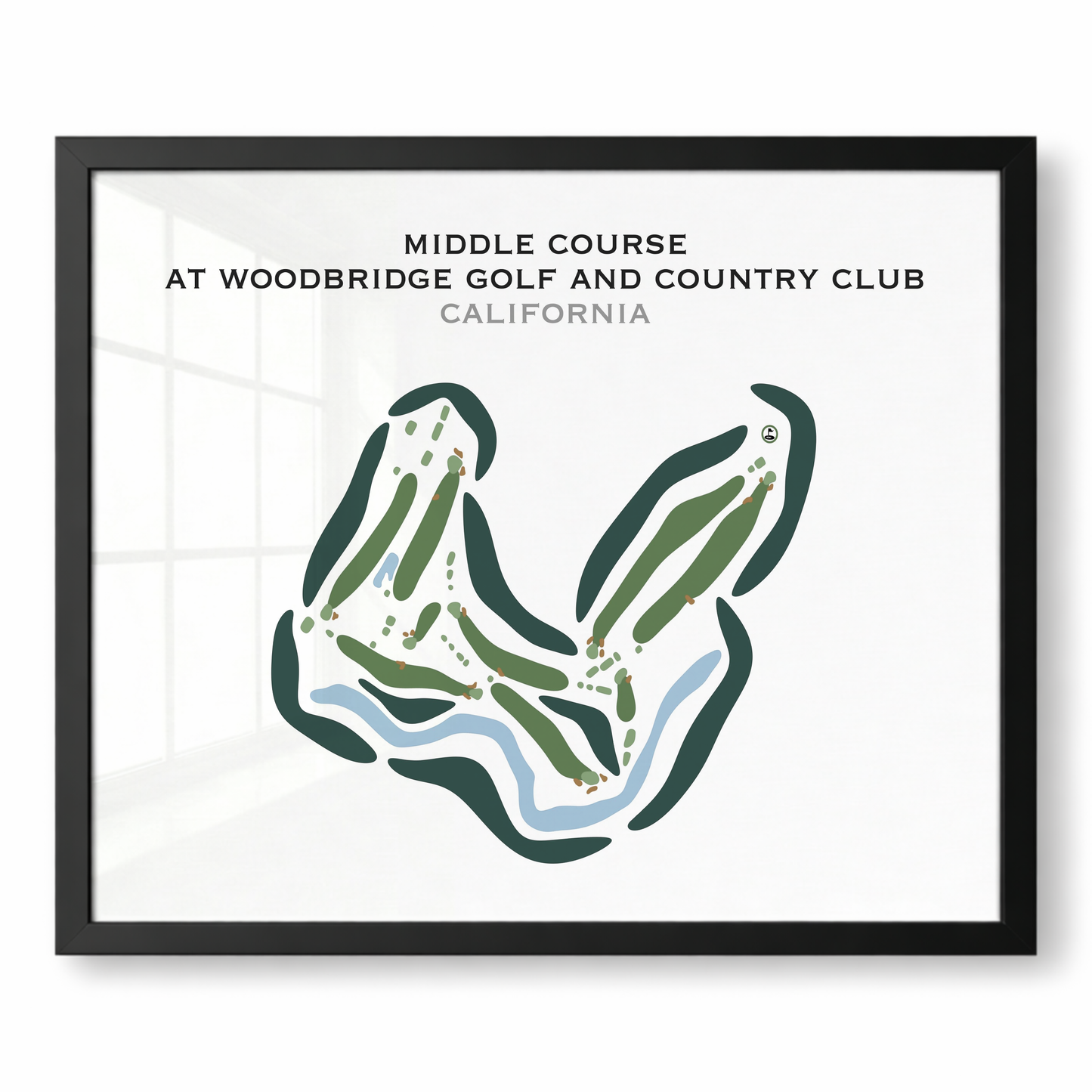 Middle Course at Woodbridge Golf & Country Club, California - Printed Golf Courses