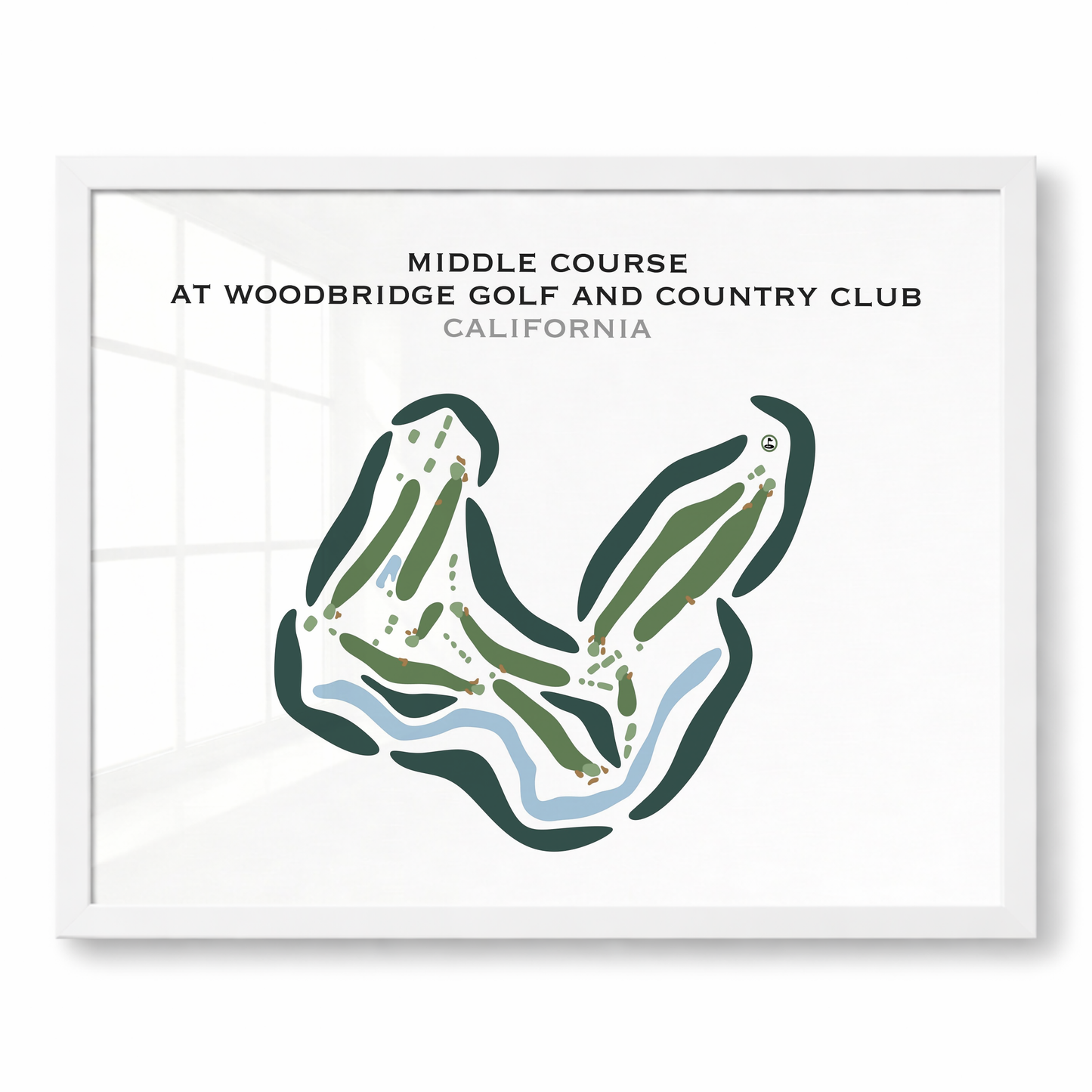 Middle Course at Woodbridge Golf & Country Club, California - Printed Golf Courses