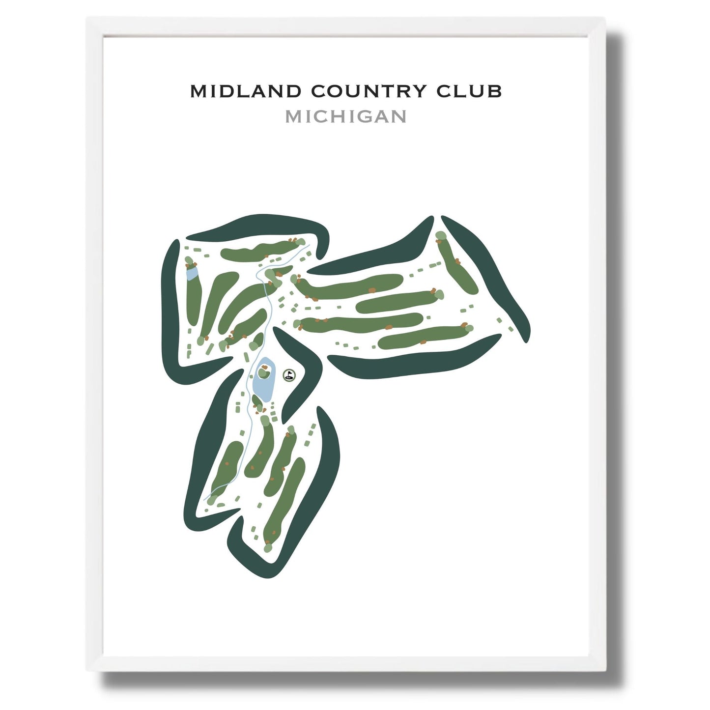 Midland Country Club, Michigan - Printed Golf Courses