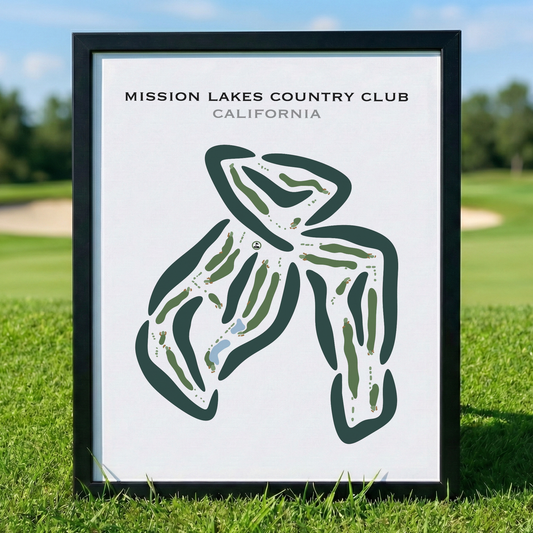 Mission Lakes Country Club, California - Printed Golf Courses