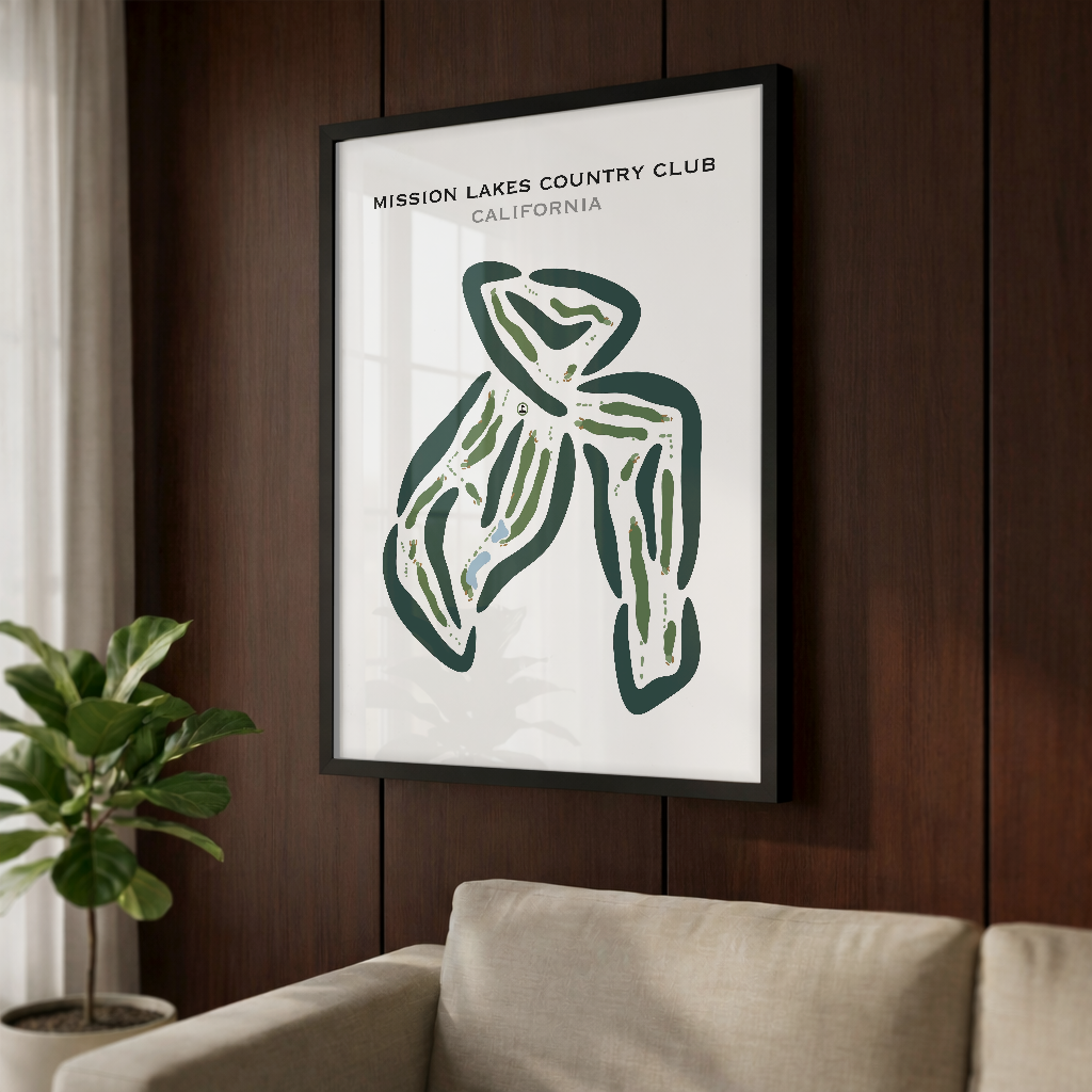 Mission Lakes Country Club, California - Printed Golf Courses