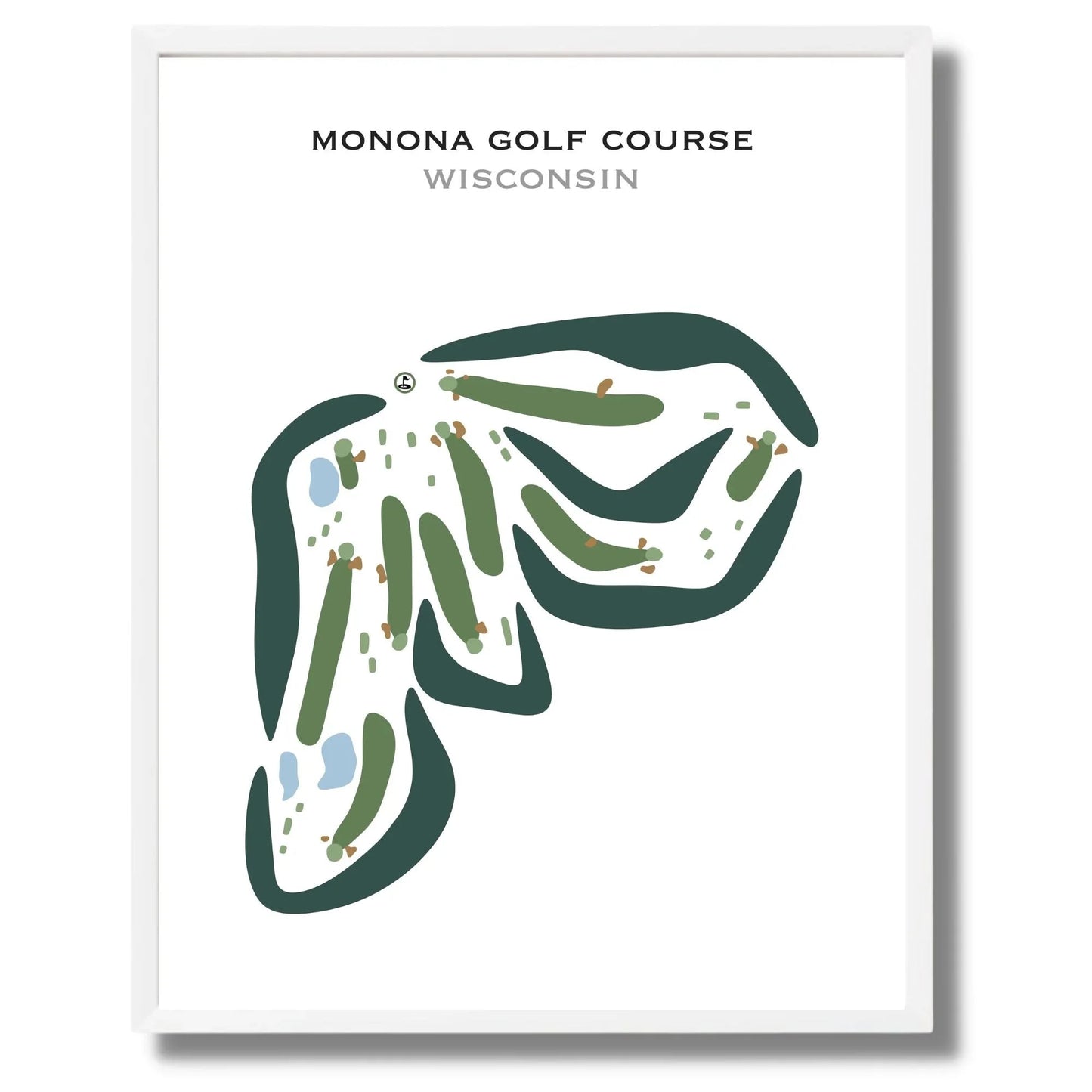 Monona Municipal Golf Course, Wisconsin - Printed Golf Courses