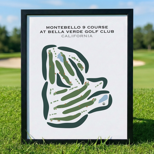 Montebello 9 Course at Bella Verde Golf Club, California - Printed Golf Courses
