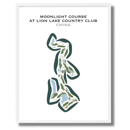 Moonlight Course at Lion Lake Country Club, China - Printed Golf Courses
