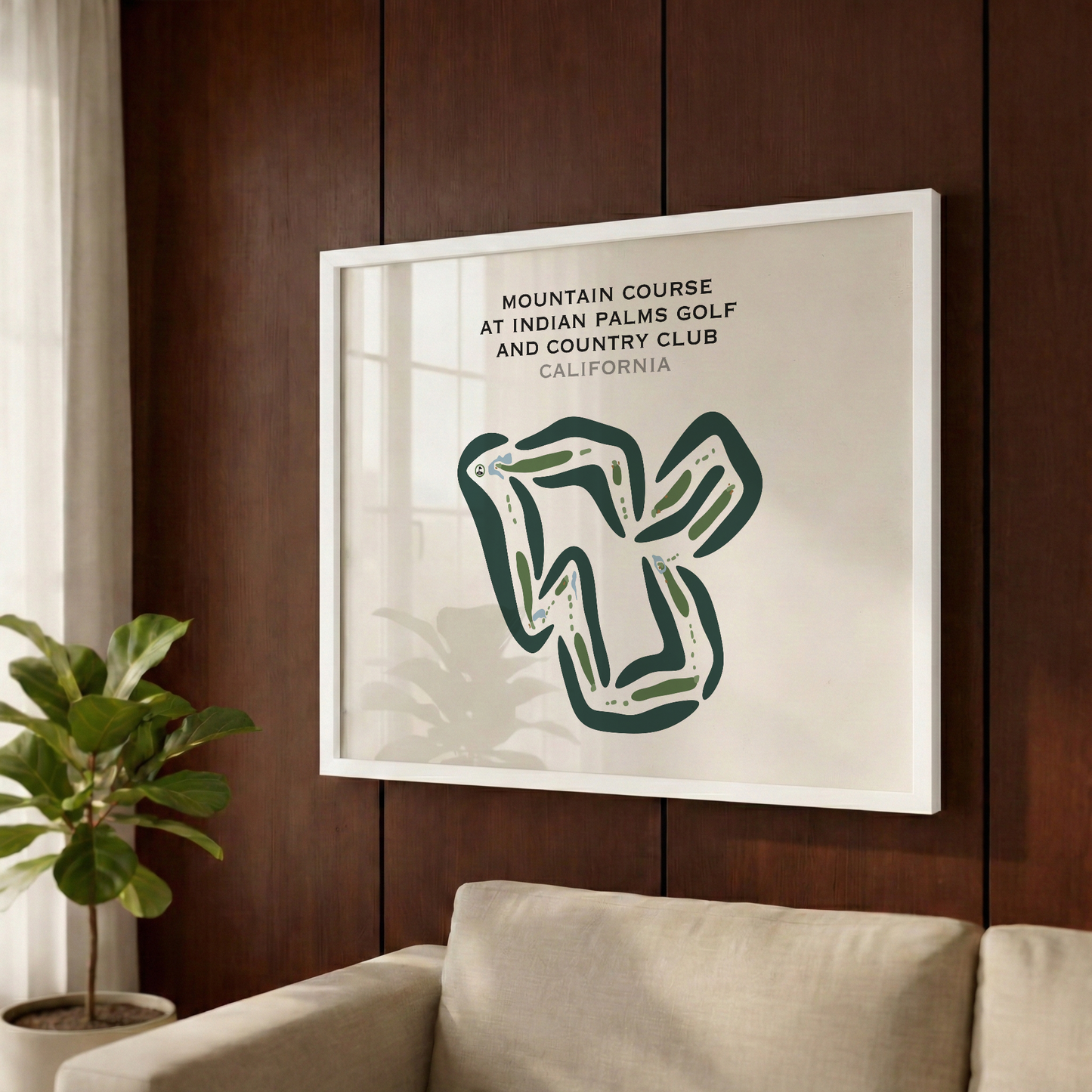 Mountain Course at Indian Palms Golf & Country Club, California - Printed Golf Courses
