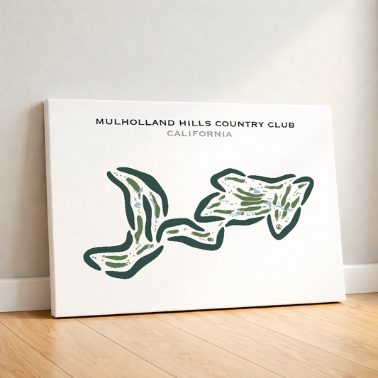 Mulholland Hills Country Club, California - Printed Golf Courses