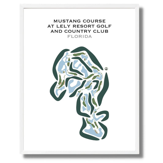 Mustang Course at Lely Resort Golf & Country Club, Florida - Printed Golf Courses