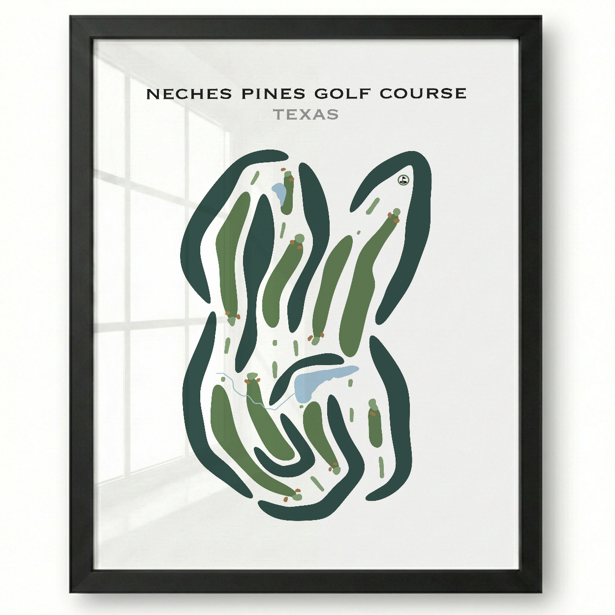 Neches Pines Golf Course, Texas - Printed Golf Courses