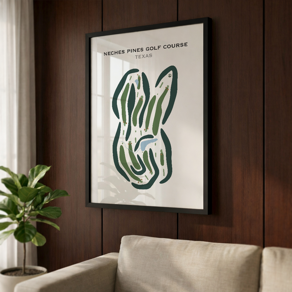 Neches Pines Golf Course, Texas - Printed Golf Courses