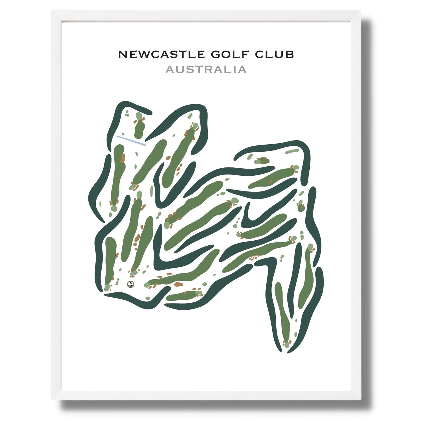 Newcastle Golf Club, Australia - Printed Golf Courses