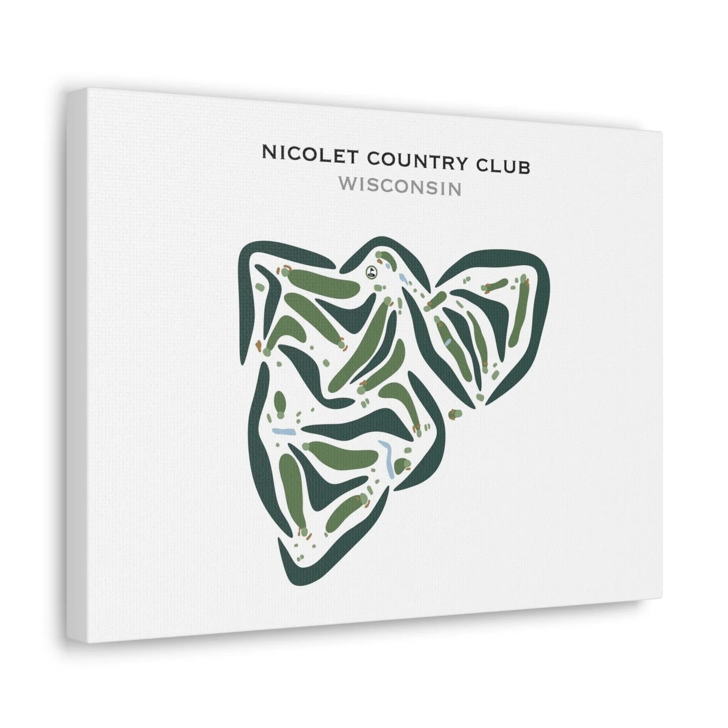 Nicolet Country Club, Wisconsin - Printed Golf Courses