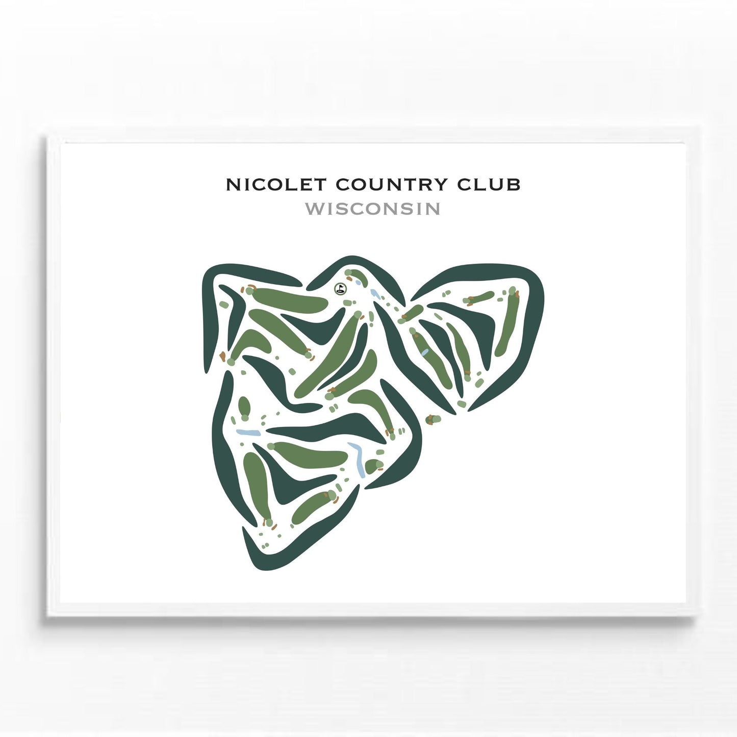 Nicolet Country Club, Wisconsin - Printed Golf Courses