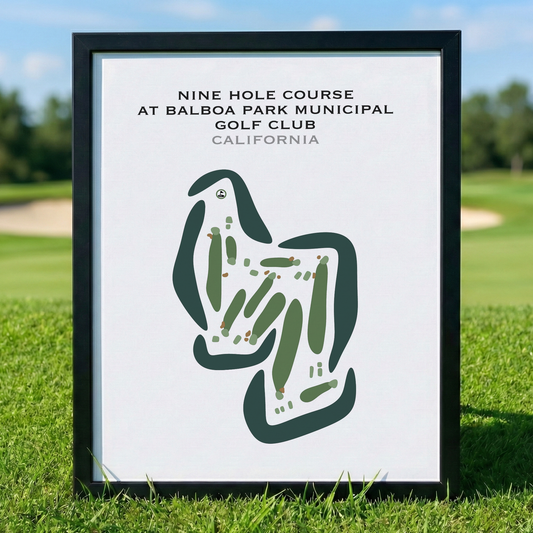 Nine Hole at Balboa Park Municipal Golf Club, California - Printed Golf Courses