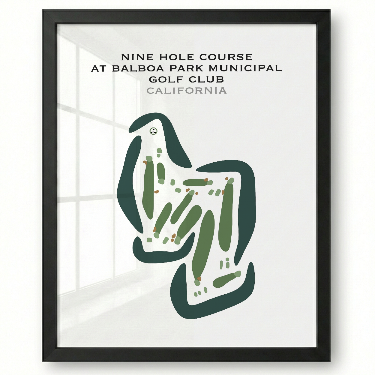Nine Hole at Balboa Park Municipal Golf Club, California - Printed Golf Courses