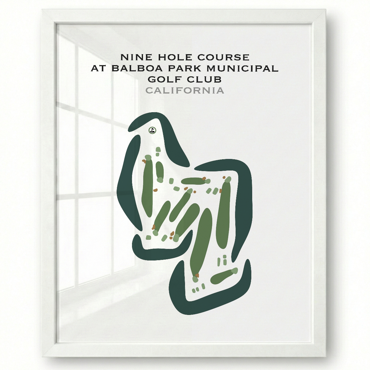 Nine Hole at Balboa Park Municipal Golf Club, California - Printed Golf Courses
