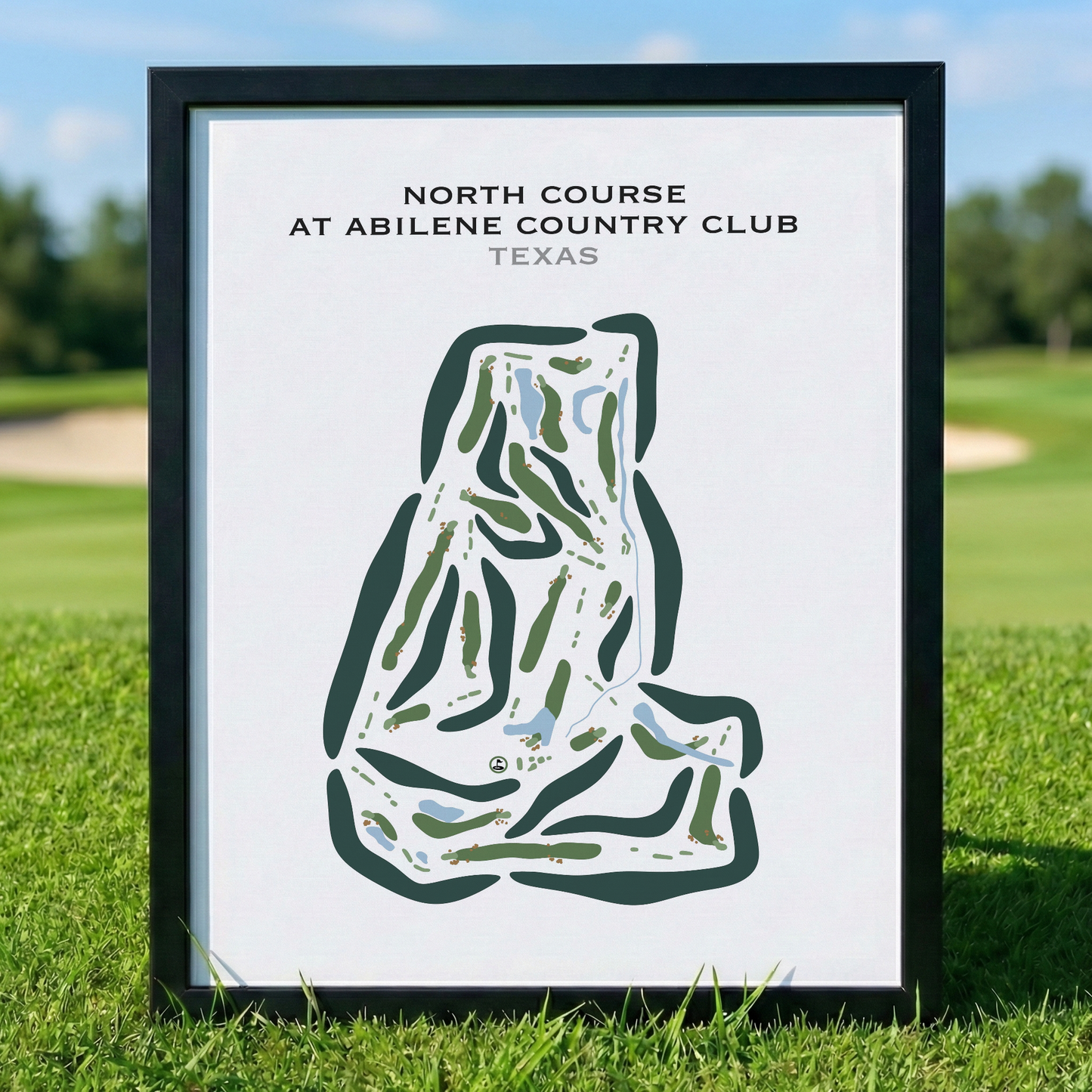 North Course at Abilene Country Club, Texas - Printed Golf Courses