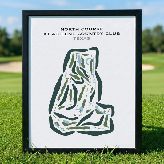North Course at Abilene Country Club, Texas - Printed Golf Courses