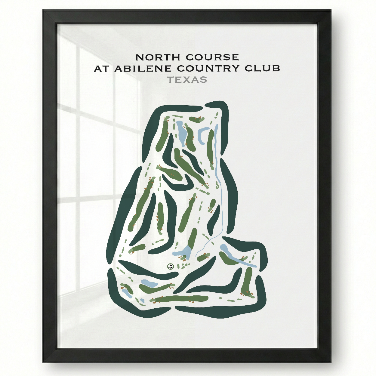 North Course at Abilene Country Club, Texas - Printed Golf Courses