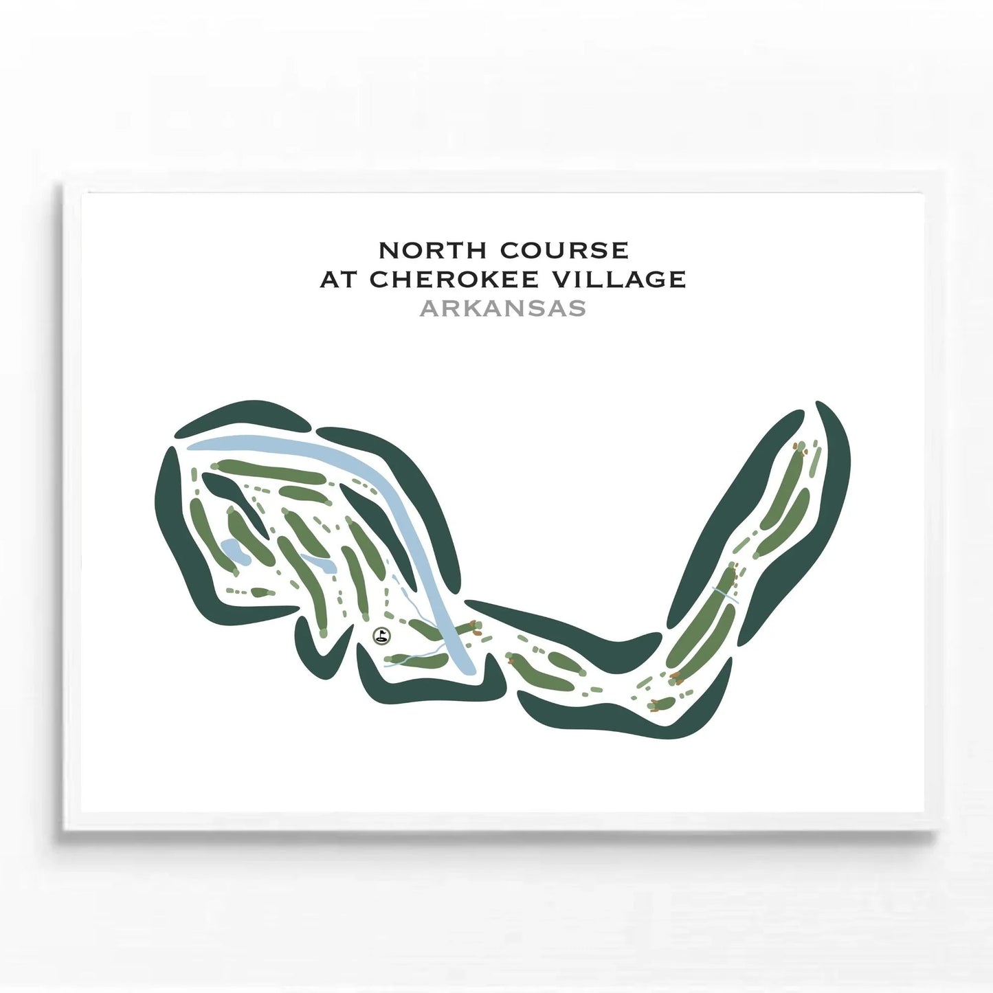 North Course at Cherokee Village, Arkansas - Printed Golf Courses