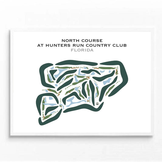 North Course at Hunters Run Country Club, Florida - Printed Golf Courses