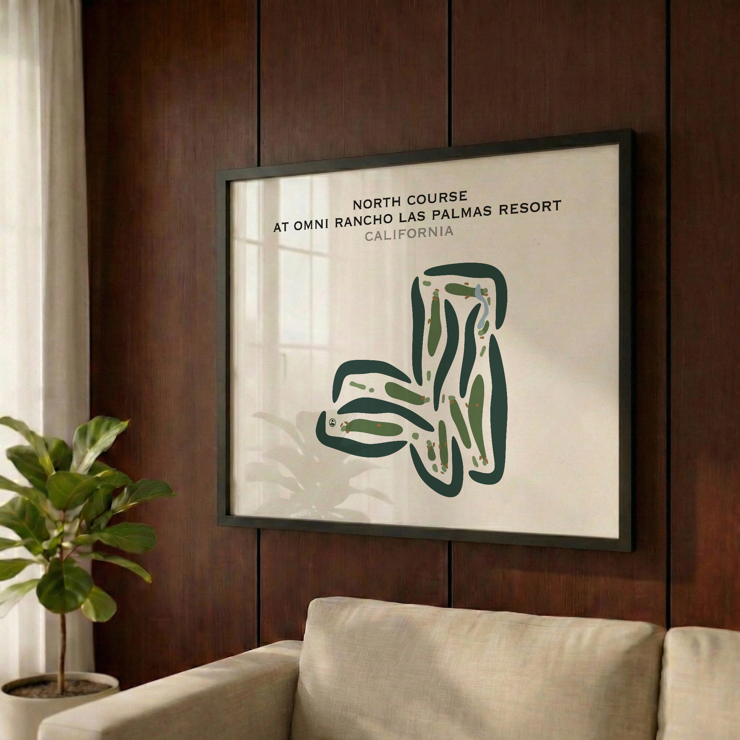 North Course at Omni Rancho Las Palmas Resort, California - Printed Golf Courses