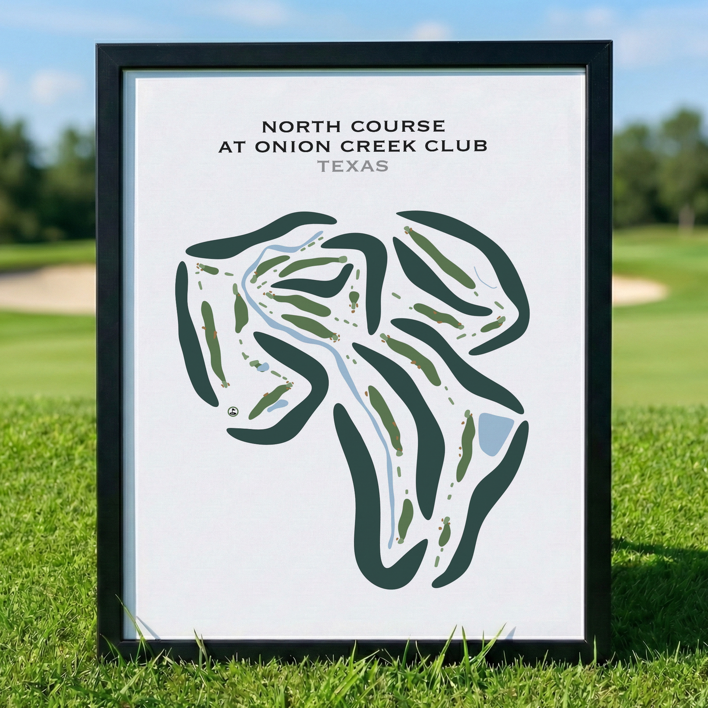 North Course at Onion Creek Club, Texas - Printed Golf Courses