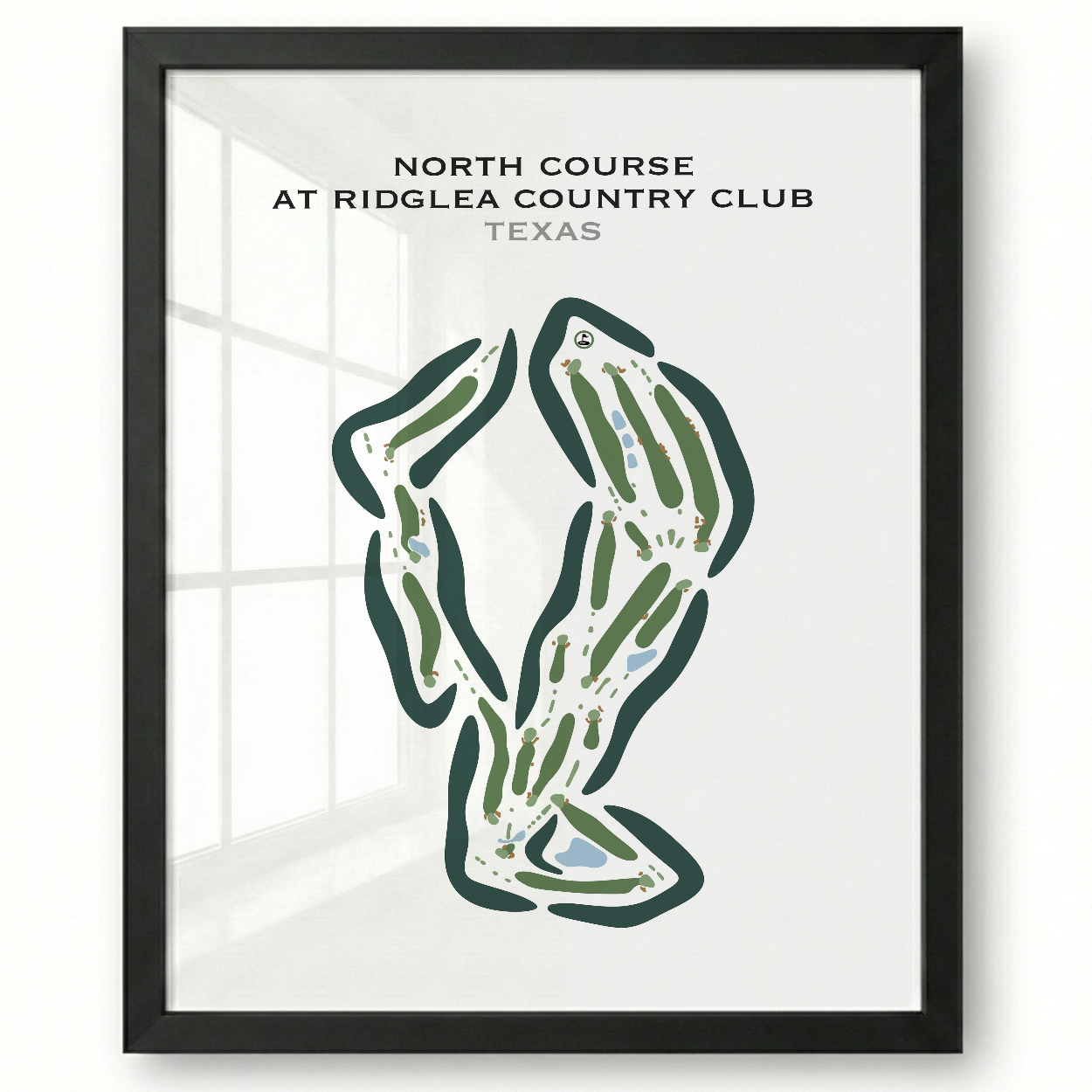 North Course at Ridglea Country Club, Texas - Printed Golf Courses
